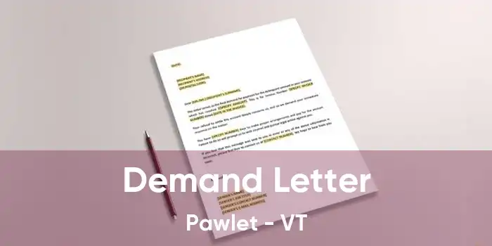 Demand Letter Pawlet - VT