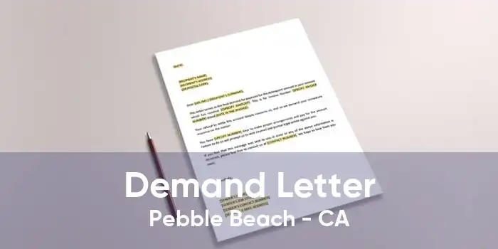 Demand Letter Pebble Beach - CA