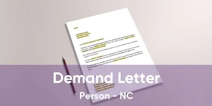 Demand Letter Person - NC