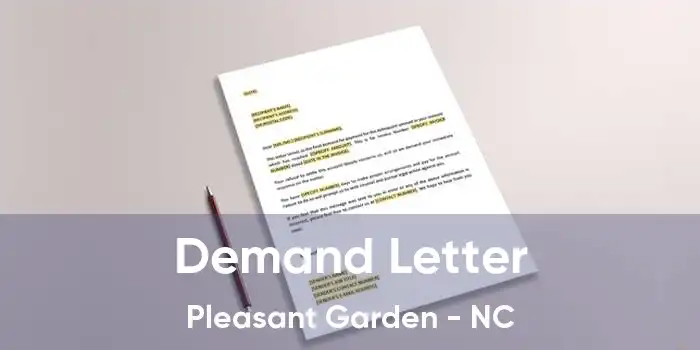 Demand Letter Pleasant Garden - NC