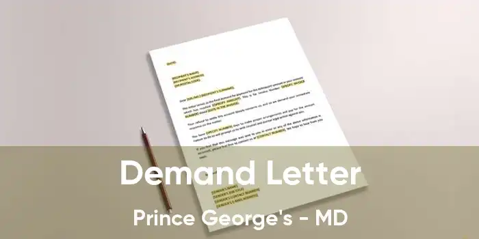 Demand Letter Prince George's - MD