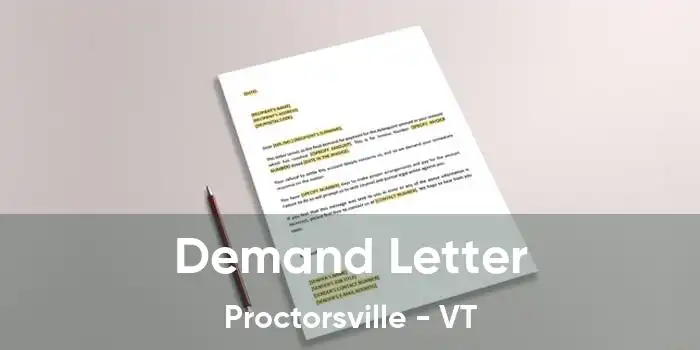 Demand Letter Proctorsville - VT