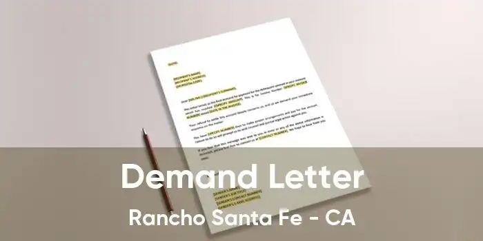 Demand Letter Rancho Santa Fe - CA