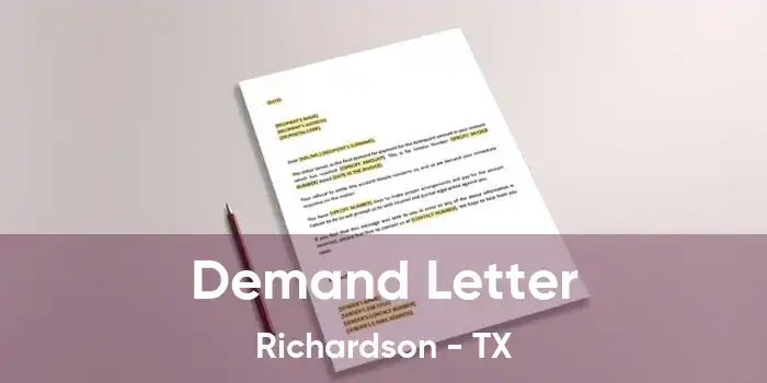 Demand Letter Richardson - TX