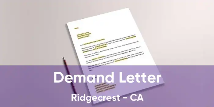 Demand Letter Ridgecrest - CA