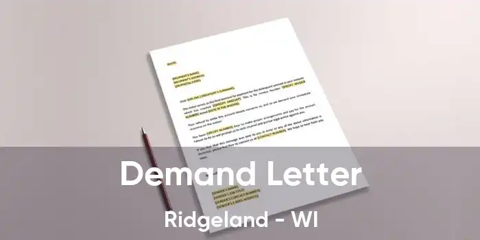 Demand Letter Ridgeland - WI