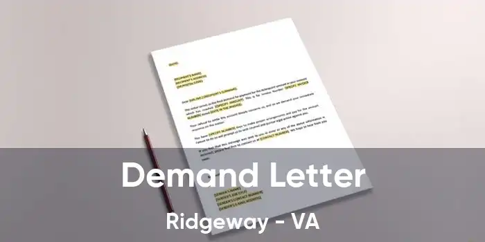 Demand Letter Ridgeway - VA