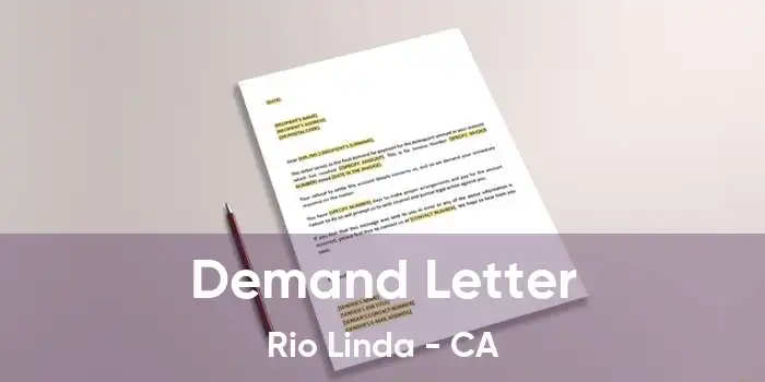 Demand Letter Rio Linda - CA