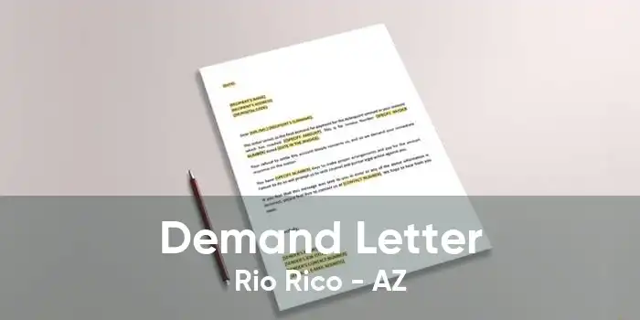 Demand Letter Rio Rico - AZ