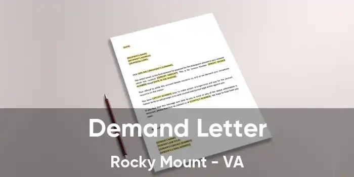 Demand Letter Rocky Mount - VA