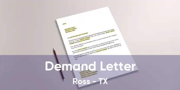 Demand Letter Ross - TX