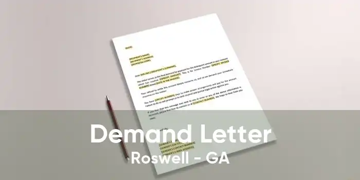 Demand Letter Roswell - GA