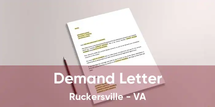 Demand Letter Ruckersville - VA