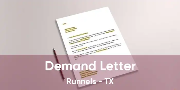 Demand Letter Runnels - TX