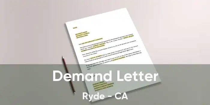 Demand Letter Ryde - CA