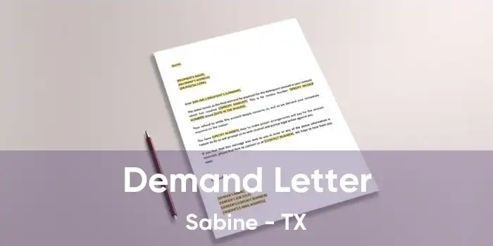 Demand Letter Sabine - TX