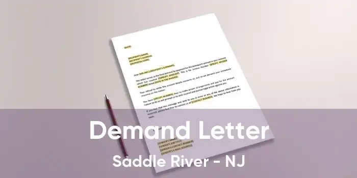 Demand Letter Saddle River - NJ