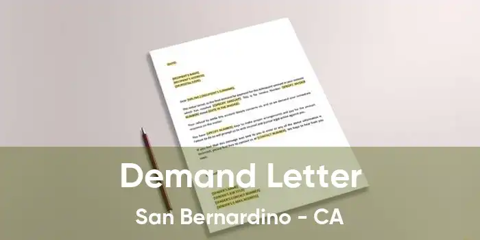 Demand Letter San Bernardino - CA