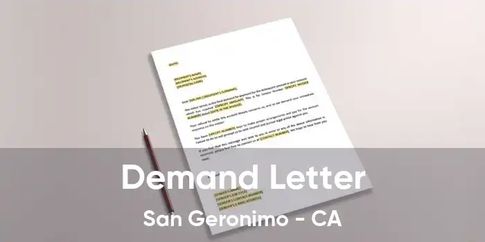 Demand Letter San Geronimo - CA