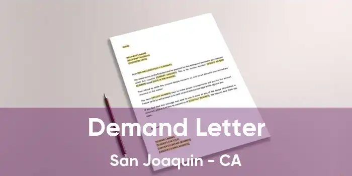 Demand Letter San Joaquin - CA