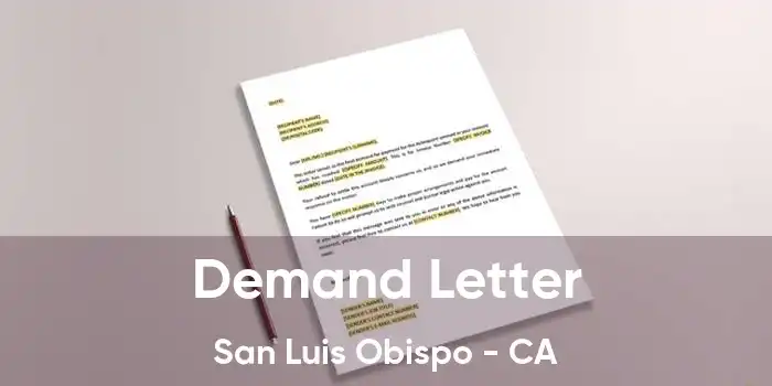 Demand Letter San Luis Obispo - CA