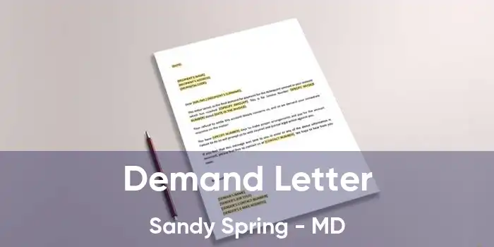 Demand Letter Sandy Spring - MD