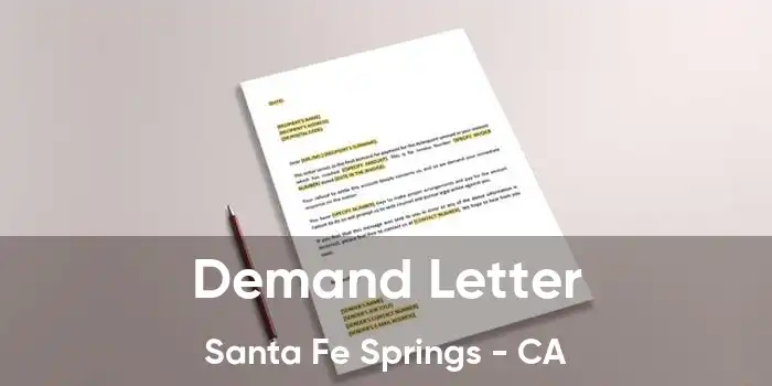 Demand Letter Santa Fe Springs - CA