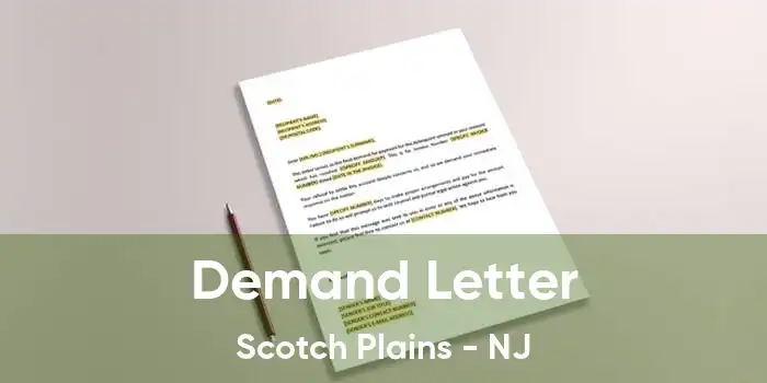 Demand Letter Scotch Plains - NJ