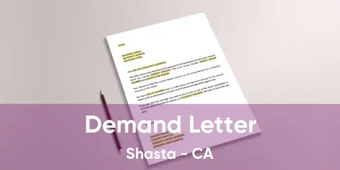 Demand Letter Shasta - CA