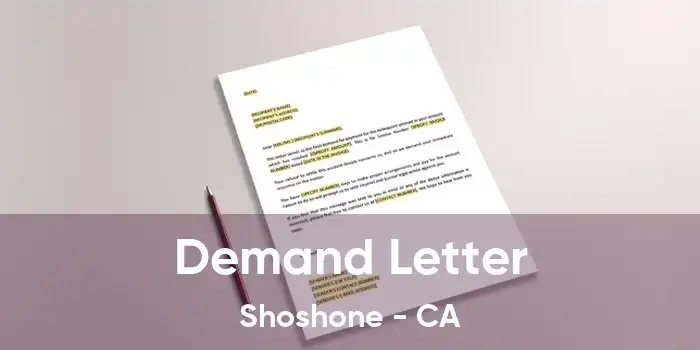 Demand Letter Shoshone - CA