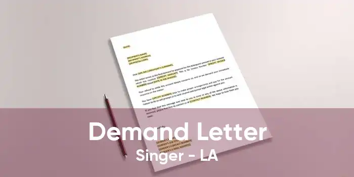 Demand Letter Singer - LA