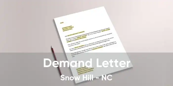 Demand Letter Snow Hill - NC