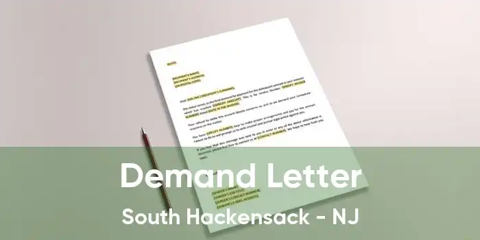 Demand Letter South Hackensack - NJ