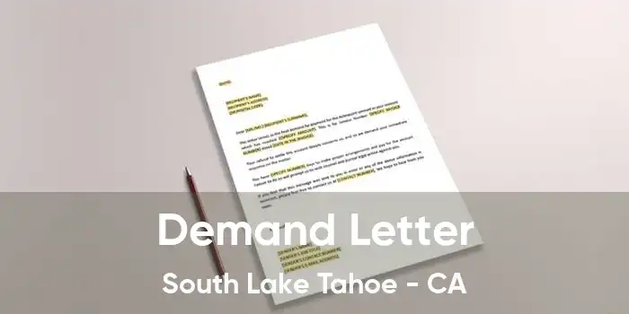 Demand Letter South Lake Tahoe - CA