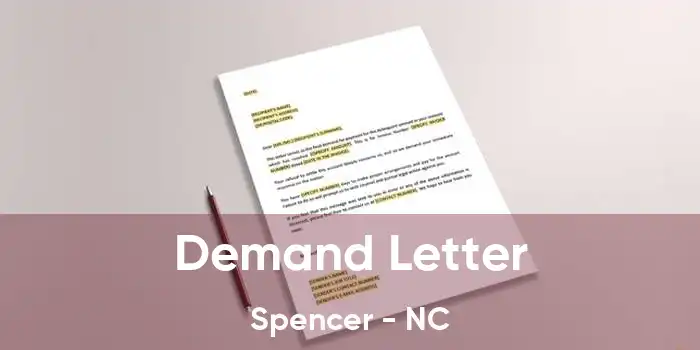 Demand Letter Spencer - NC