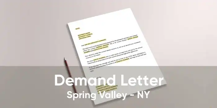 Demand Letter Spring Valley - NY