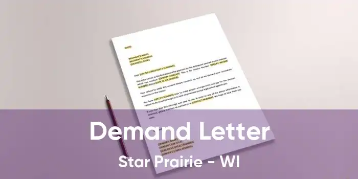 Demand Letter Star Prairie - WI