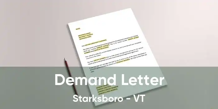 Demand Letter Starksboro - VT