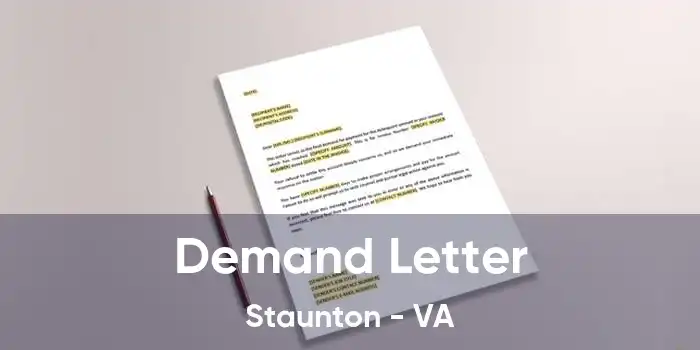 Demand Letter Staunton - VA