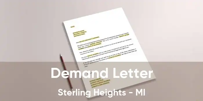 Demand Letter Sterling Heights - MI