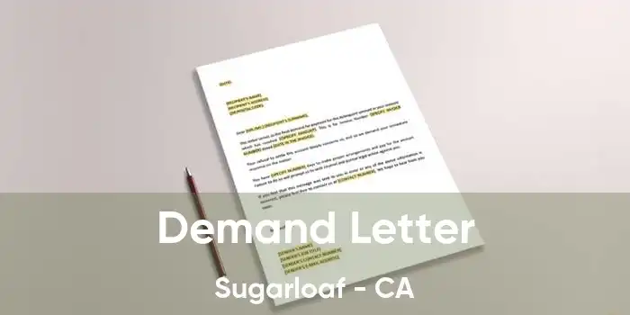 Demand Letter Sugarloaf - CA