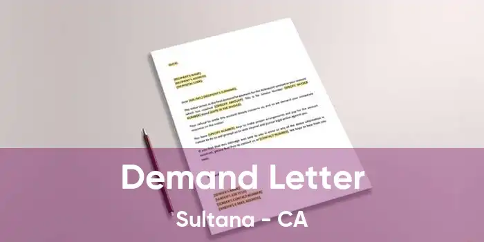 Demand Letter Sultana - CA