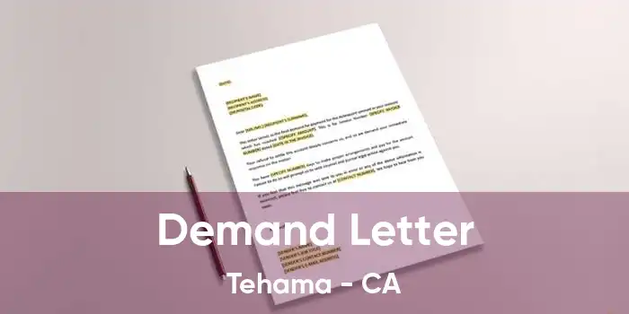 Demand Letter Tehama - CA