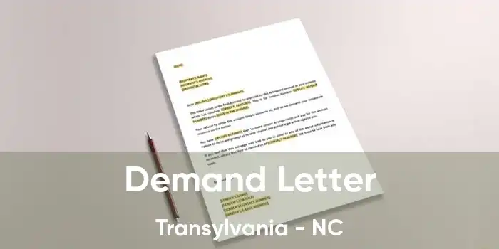 Demand Letter Transylvania - NC