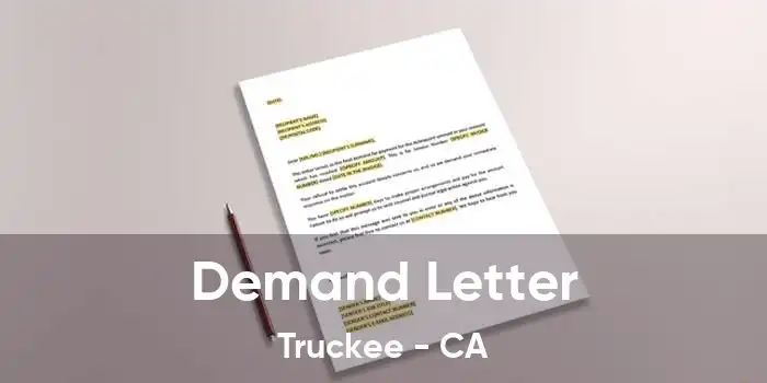 Demand Letter Truckee - CA