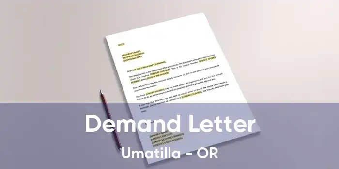 Demand Letter Umatilla - OR