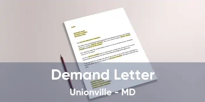 Demand Letter Unionville - MD