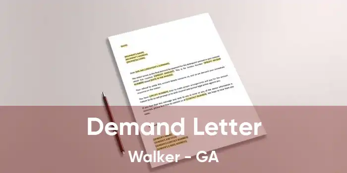 Demand Letter Walker - GA