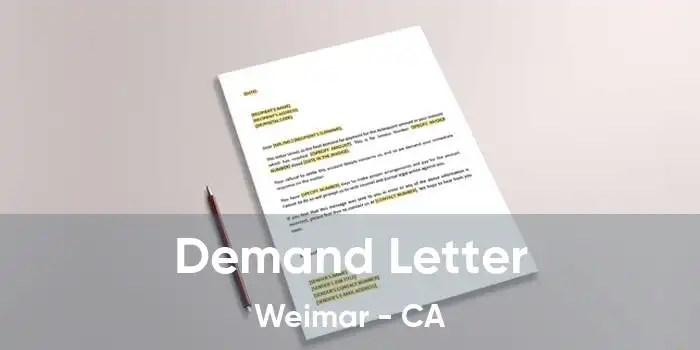 Demand Letter Weimar - CA