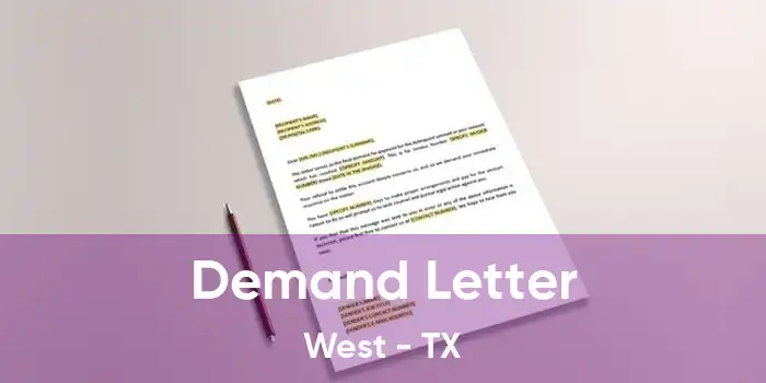 Demand Letter West - TX